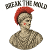Ancient Bust with Bold Protest Motif