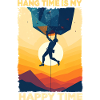 Adventurous climbing time motif
