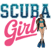 Scuba Girl Diving Design