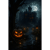 Scary Halloween Pumpkin Goth