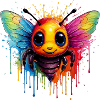 Bunte Bienen-Kunst 