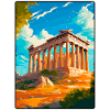 Ancient Greek Temple Illustration