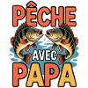 Pêche avec Papa Illustration Amusante