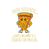 Humorvolle Pizzagesicht Grafik