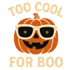 Cute Halloween pumpkin with sunglasses