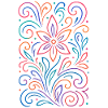 Leuchtendes Blumenmuster in Neonfarben