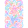 Bright floral mandala