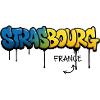 Graffiti-style Strasbourg lettering