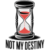 Unique Hourglass with Bold Text