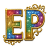 EP Gold | Glitzerbuchstaben mit Goldumrandung