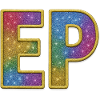 EP | Galactic Glitter Initial Lettering