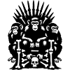 Monkeys on Skull and Bones Throne