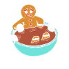 Gingerbread Christmas Coffee Barista Gingerbread Man