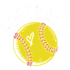 Softball illustration with heart