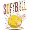 Leopard Print Softball Design