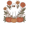 pumpkin flowers autumn ghost Halloween