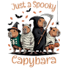 Cute Halloween Capybara in Haunted Costume