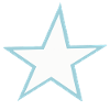 Étoile brillante avec bordure bleue