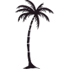 Elegant Palm Tree Black Silhouette