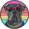 Stylish Bulldog with Sunglasses