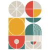 Bauhaus Geometric Shapes Composition