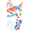Abstract Geometric Cat Lover