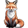 Fuchs sitzend