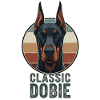 Classic Dobie Retro Doberman