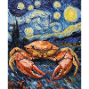 Crab Van Gogh Style Starry