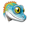 Bunter Geko Cartoon Design