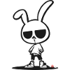 Bold Bunny Sketch Illustration