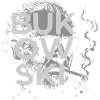 Charles Bukowski raucht ein Zigarrenporträt