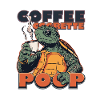 Lizard Schildkröte Kaffee Kippe Gaffel Zigarette