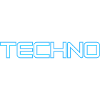 Futuristic techno design with neon lines