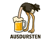 Humorvoller Bier-Charakter mit Spruch