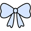 Delicate Light Blue Bow Design