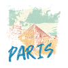 Louvre Pyramid and Paris Monuments