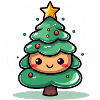 Cute Christmas Tree Mascot Design