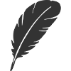 Elegant Feather Silhouette Design