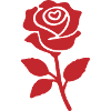 Elegant Red Rose Icon