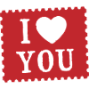 I Love You Stamp Design
