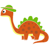 Funny dinosaur with dots