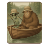 Fishing, Angler, Fisherman, Fishing, Bigfoot, Alien