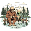 Pêche, Pêcheur, Pêcheur, Pêche, Bigfoot, Alien