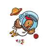 Poulet Poulets Galaxie Univers Astronaute