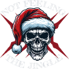 Christmas Skull with Festive Hat