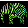 Green Zebra Print Abstract Design