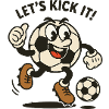 Cheerful football character