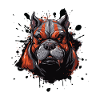Bulldog Head Dog