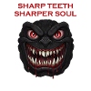 Blutige schwarze Drachenmaske für Halloween